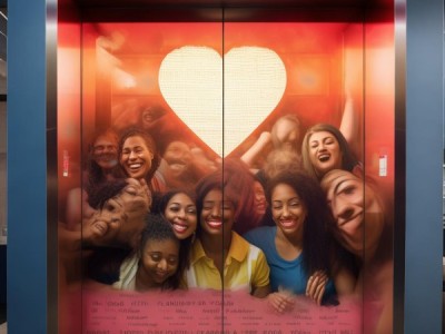 电梯广告，传递温暖的力量的真实宣传。